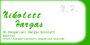 nikolett hargas business card